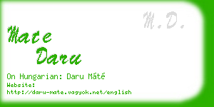 mate daru business card