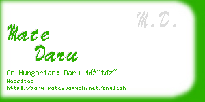 mate daru business card